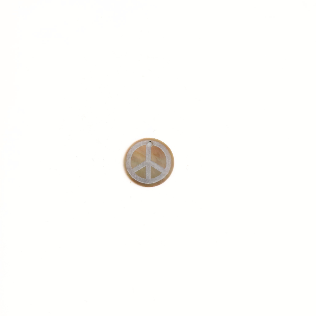 Peace Brownlip Shell Round 15mm