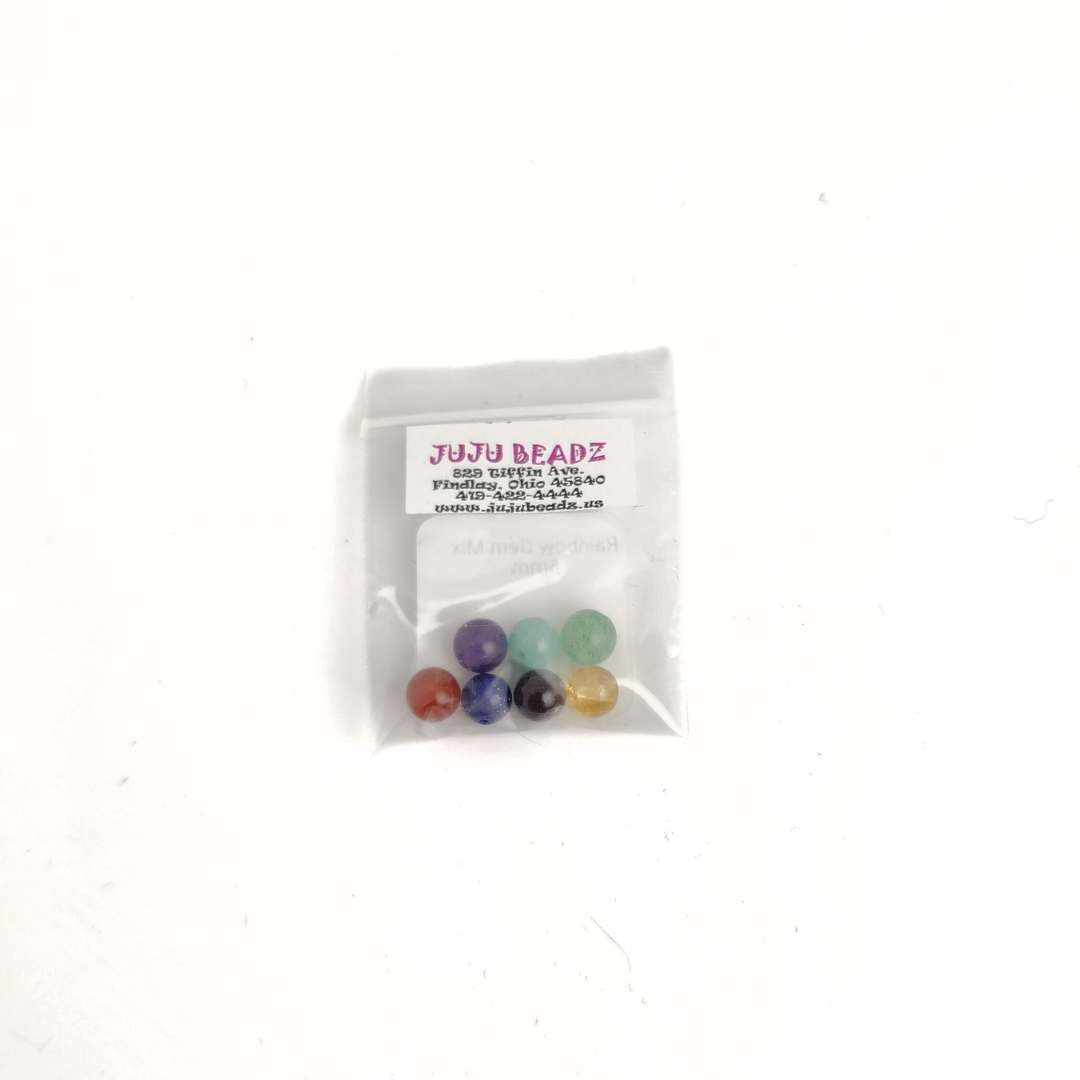 Rainbow Gem Mix 6mm