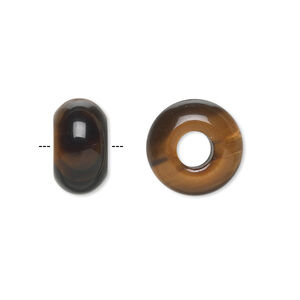 Tigereye Large-Hole Rondelle 14x8mm