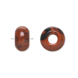 Brecciated Jasper Large-Hole Rondelle 14x8mm