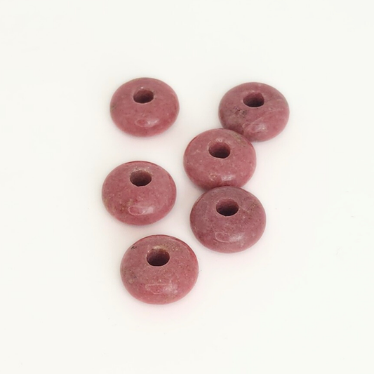 Rhodonite Large-Hole Rondelle 14x8mm