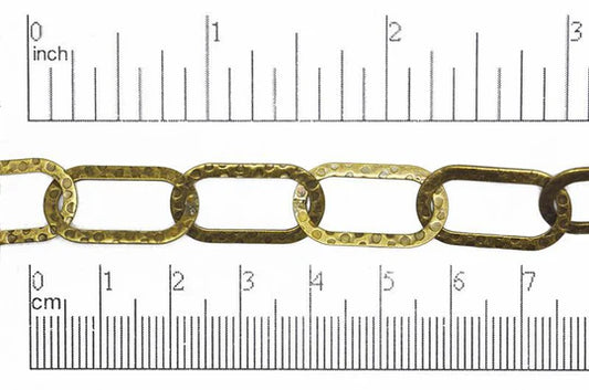 Oval Hammered Chain 22x12mm
