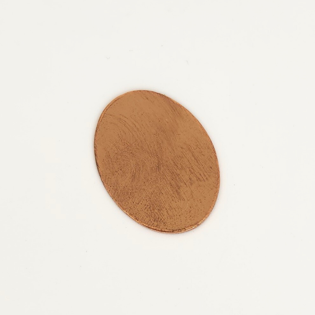 '-B- Copper Oval .8x.6"