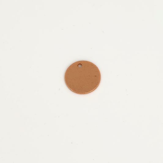 '-B- Copper Round w/Hole 9mm