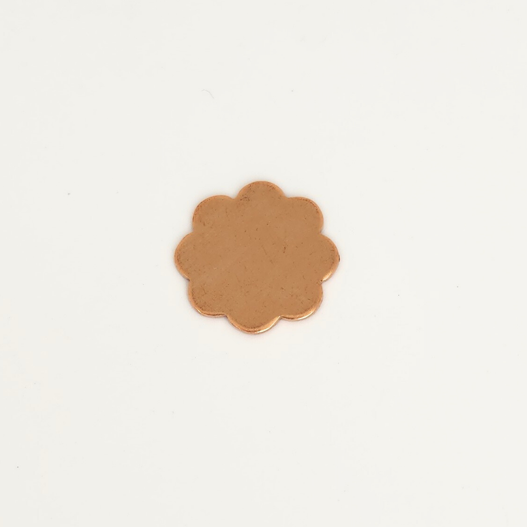'-A- Copper 8 Petal Flower 14mm