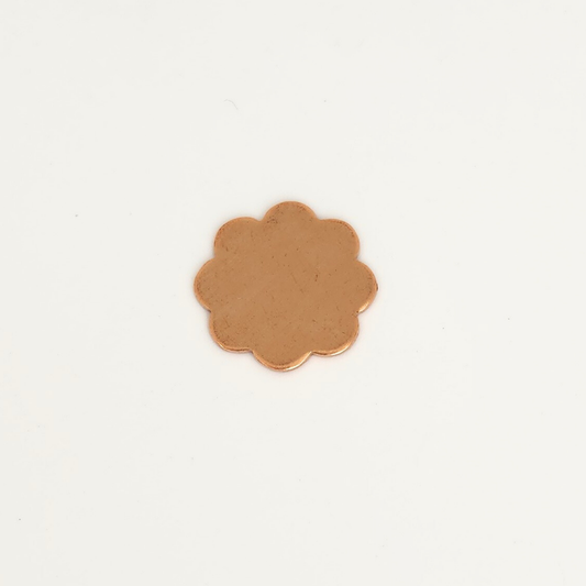 '-A- Copper 8 Petal Flower 14mm