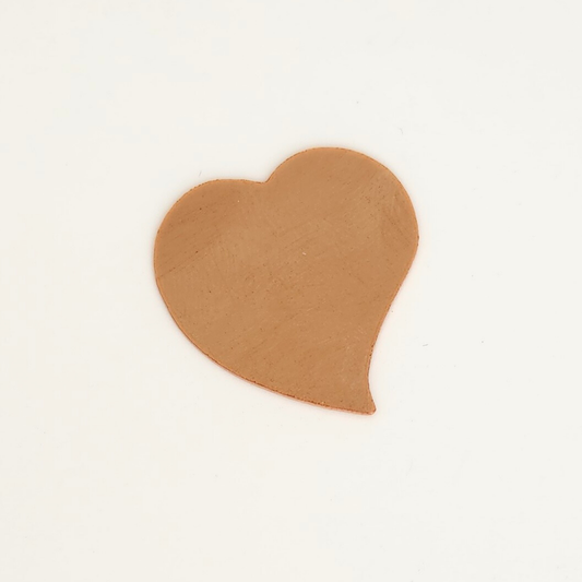 '-A- Copper Swoosh Heart 22x20mm