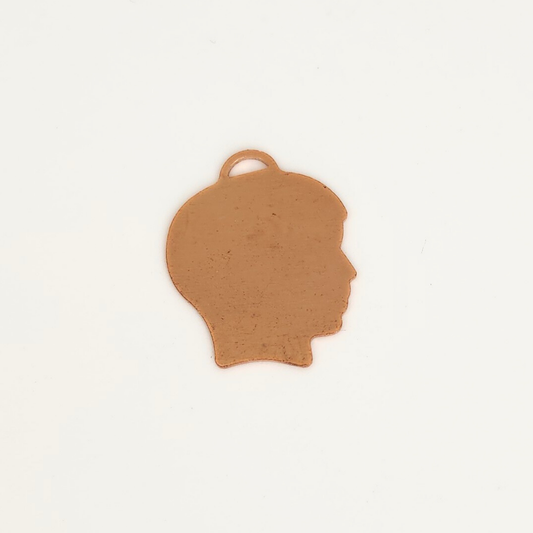 '-A- Copper Boy Head 19x15mm