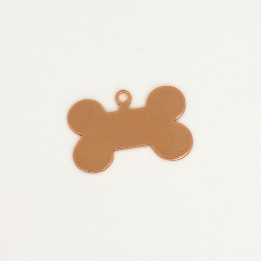 '-A- Copper Dog Bone Tag 20x13mm