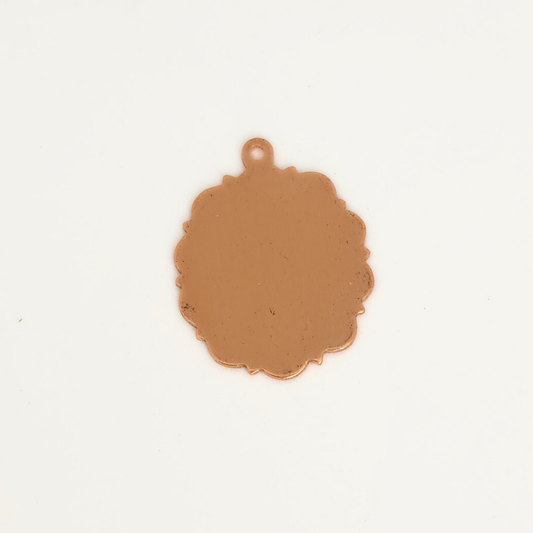 '-A- Copper Design Oval Tag 21x16mm