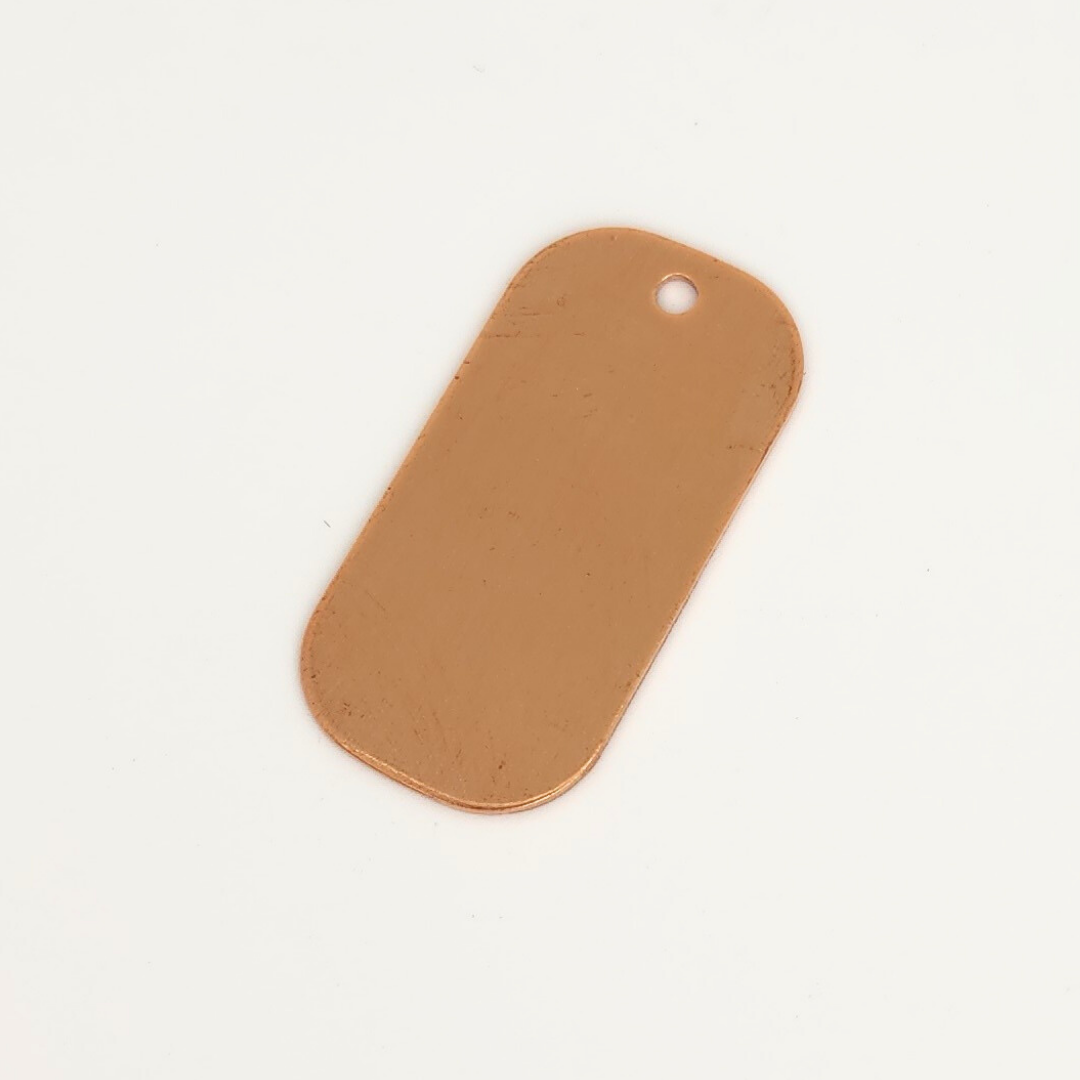 '-A- Copper Dog Tag 25x13mm
