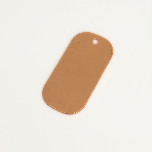 '-A- Copper Dog Tag 25x13mm