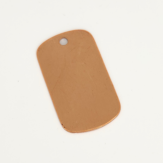 '-B- Copper Dog Tag 29x16mm
