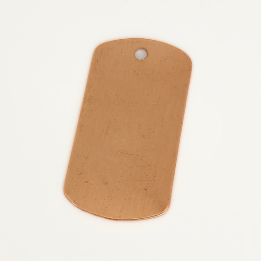 '-C- Copper Dog Tag 35x18mm