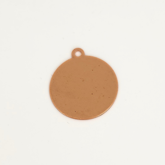 '-A- Copper Round Tag 3/4"