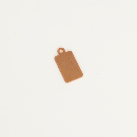 '-A- Copper Rectangle Tag 10x6mm