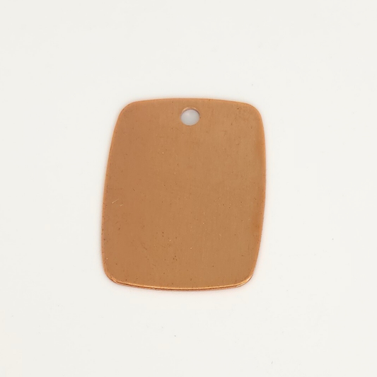 '-A- Copper Rectangle w/Hole 24x19mm