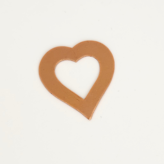 '-A- Copper Heart Washer 21.5x19.5mm