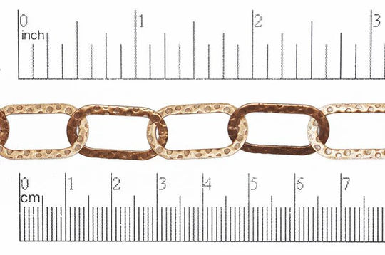 Oval Hammered Chain 22x12mm