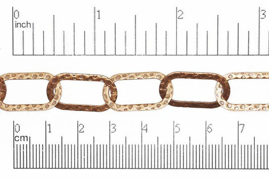 Oval Hammered Chain 22x12mm