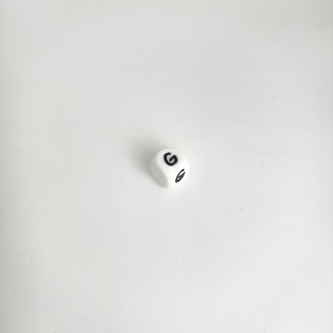 White Letter Block 12mm