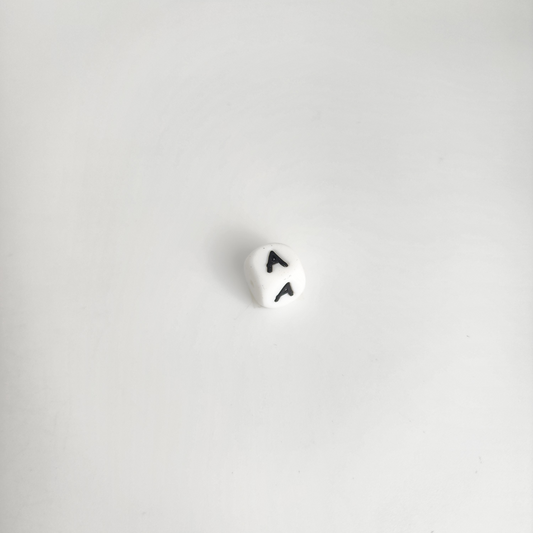 White Letter Block 12mm