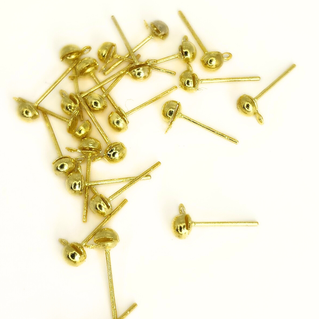 Earpost Ball w/Drop 4mm