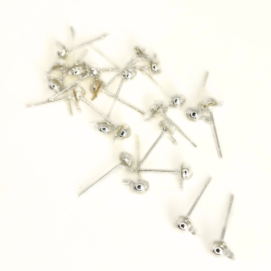 Earpost Ball w/Drop 4mm
