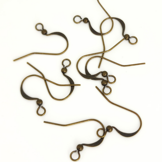 Long Ear Wire Hammered 15x25mm Bulk