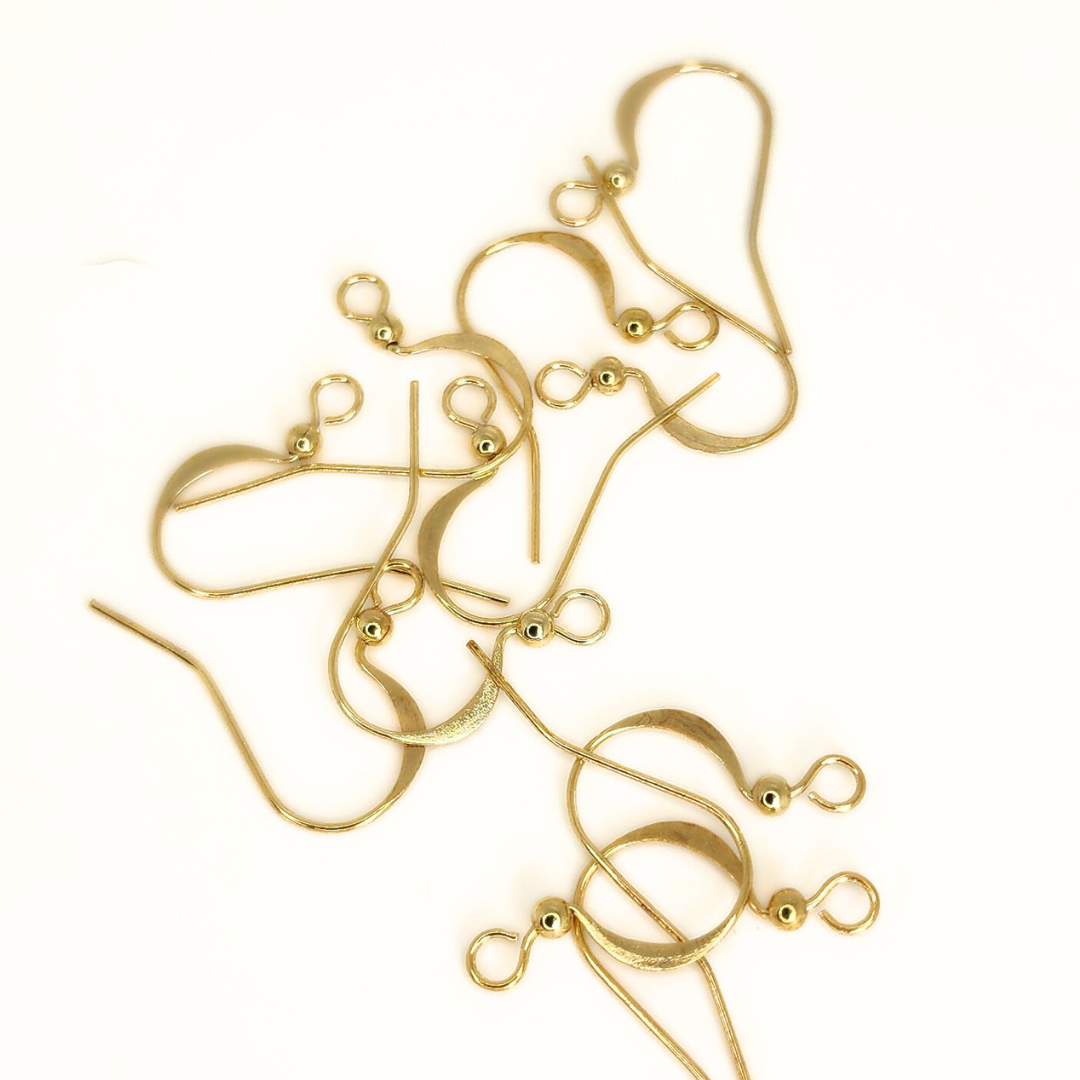 Long Ear Wire Hammered 15x25mm