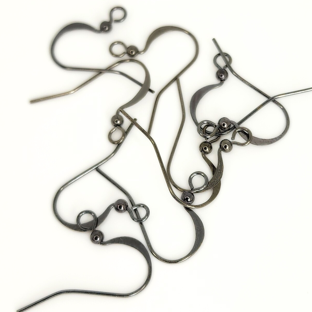 Long Ear Wire Hammered 15x25mm Bulk