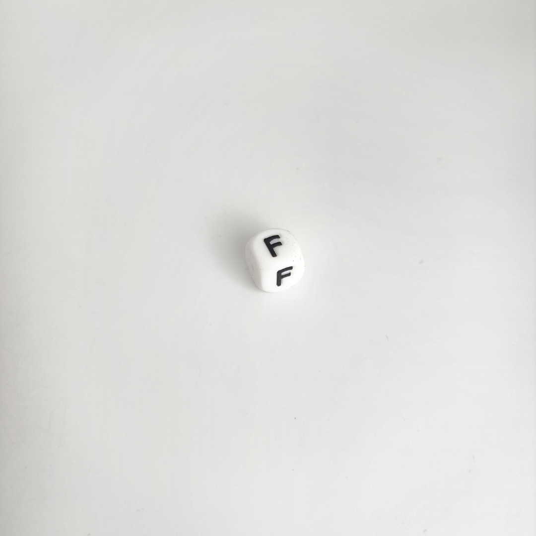 White Letter Block 12mm