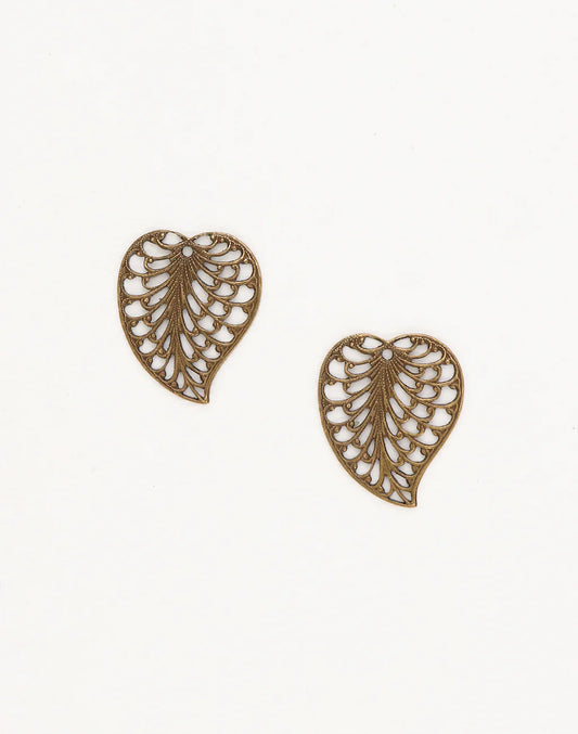 Filigree Leaf Charm 19x16mm