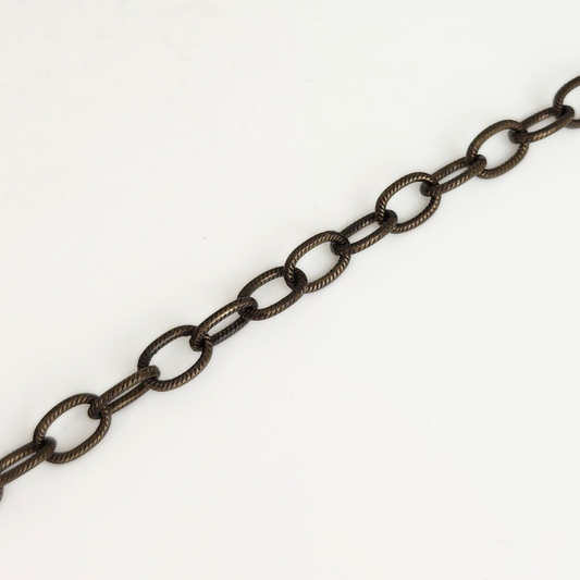Etched Cable Chain 6.5x9.5mm