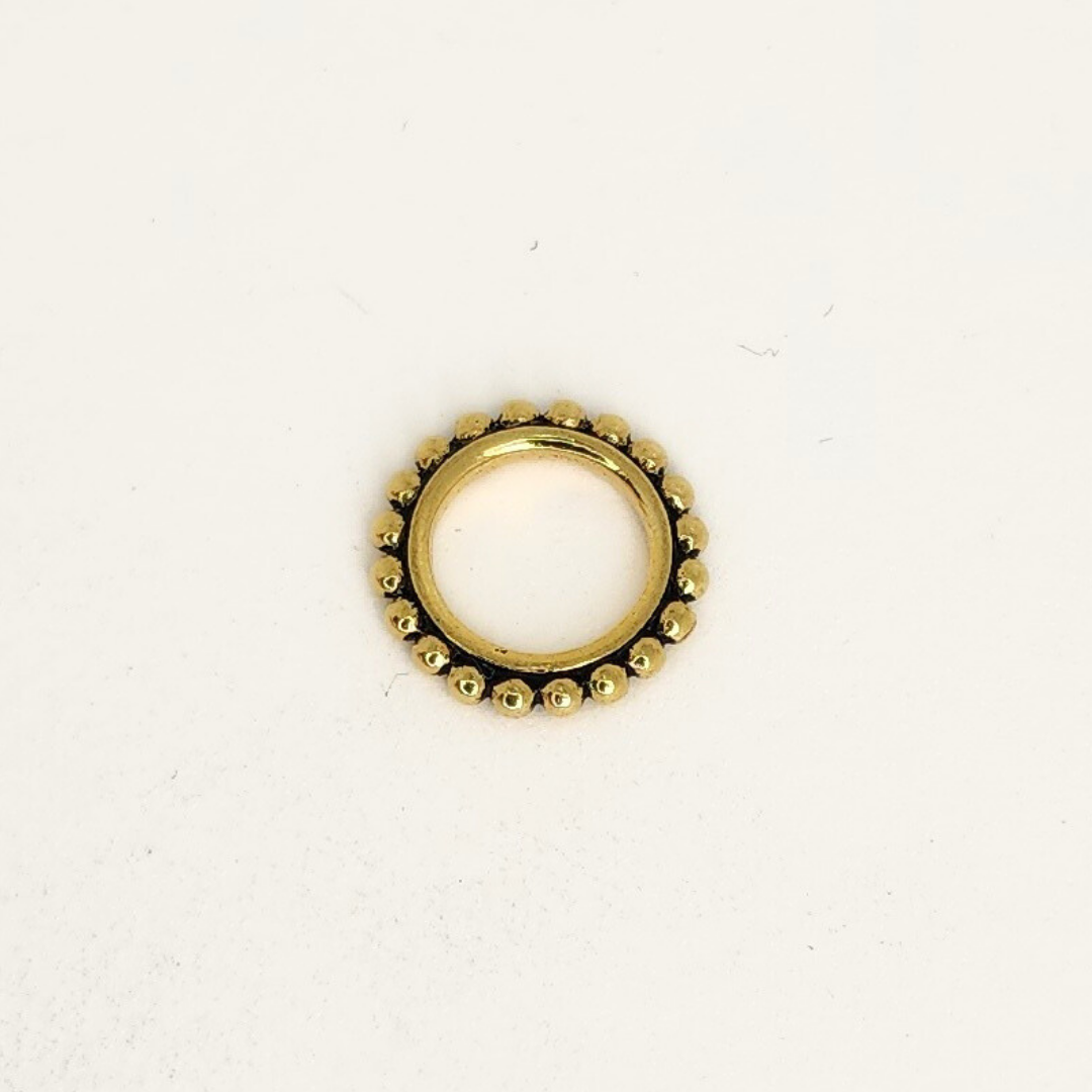 Beaded Circle Ring 12mm