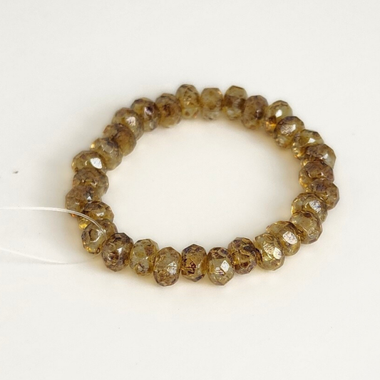 Luster Light Topaz Mini Gem Donut 4x3mm
