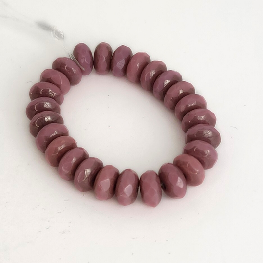 Luster Mauve Gem Donut 6x4mm