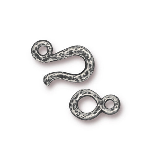 Hammered Hook & Eye Clasp
