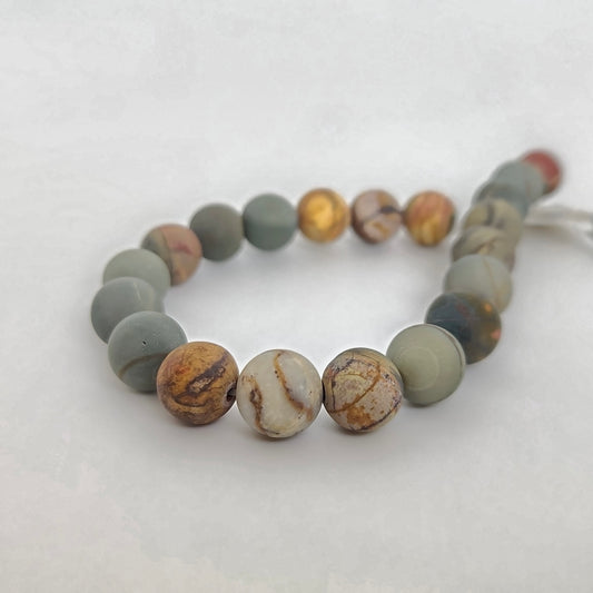 Matte Red Creek Jasper Round 10mm