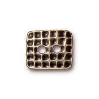 Hammertone Rectangle Button 15mm