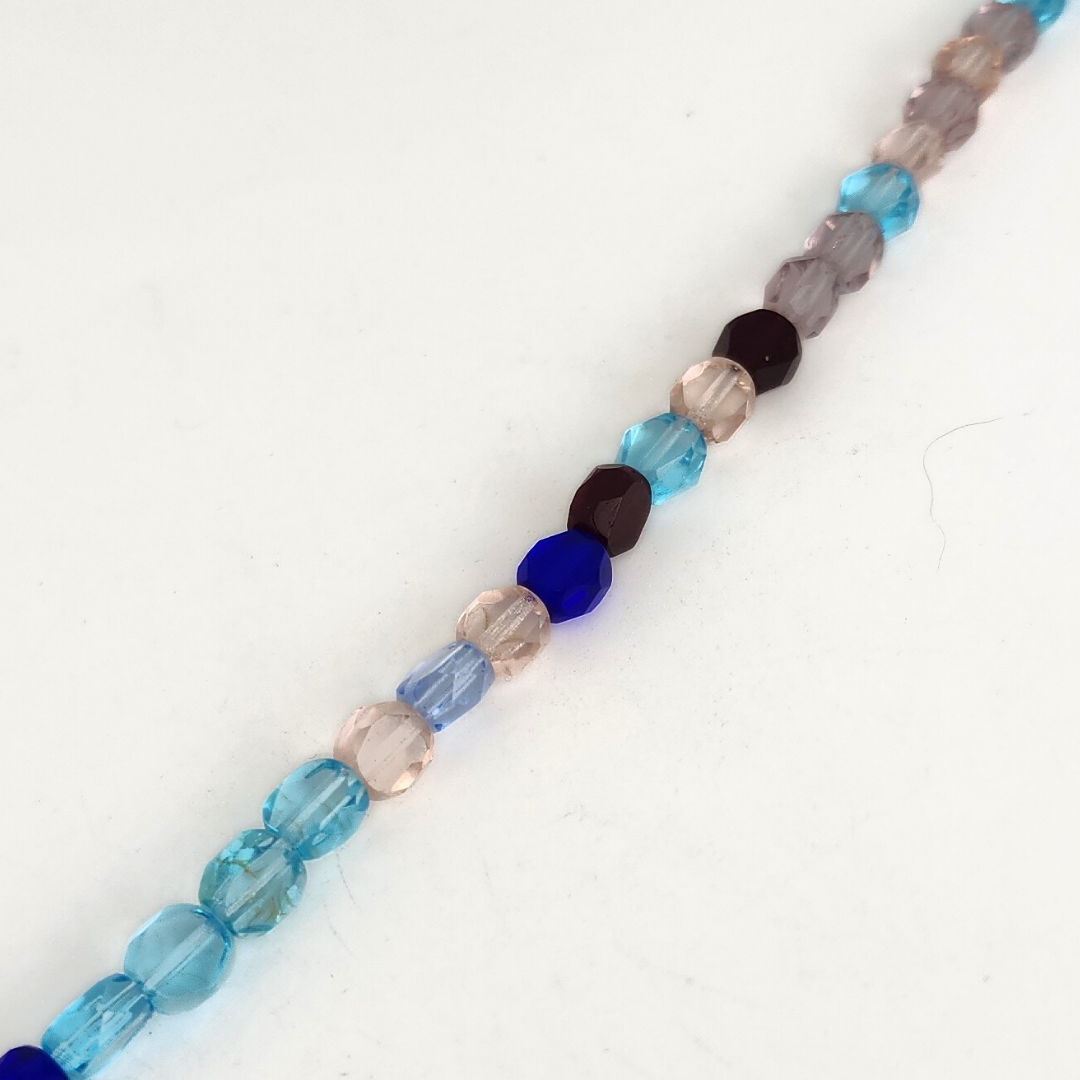 Mixed FirePolish Window 6x3mm