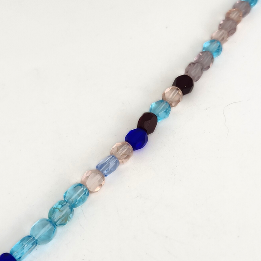 Mixed FirePolish Window 6x3mm