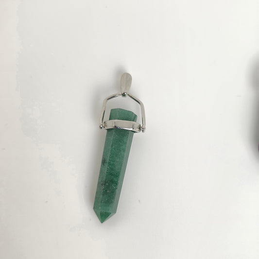 Aventurine Hexagon Pendant 8x35mm