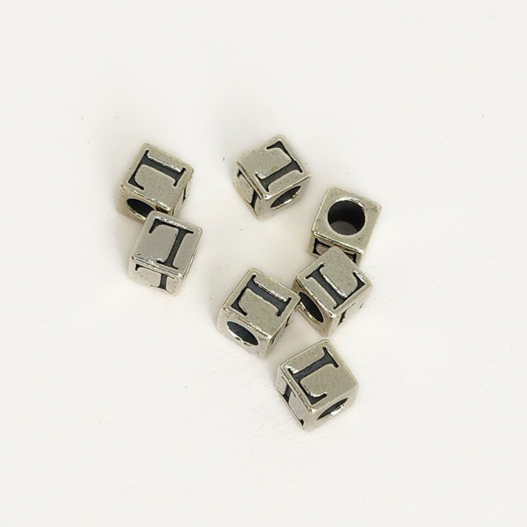 Sterling Silver Letter & Number Block 4.5mm