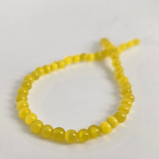 Yellow Cat’s Eye Round 4mm