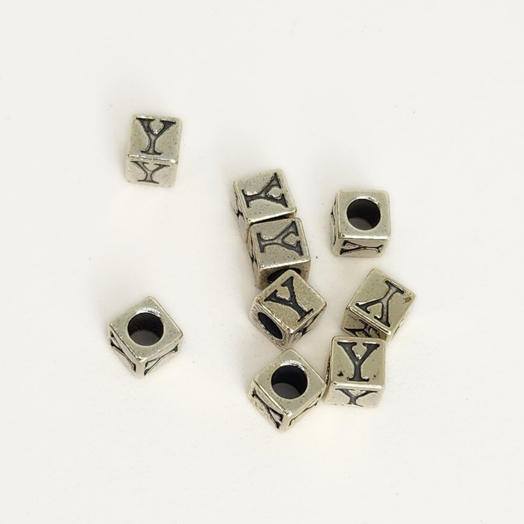 Sterling Silver Letter & Number Block 4.5mm