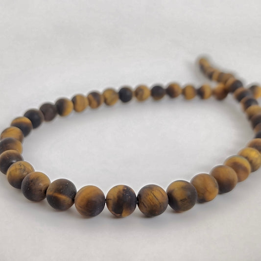 Matte Tiger Eye Round 8mm