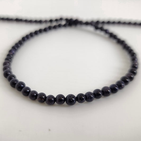 Blue Goldstone Round 4mm