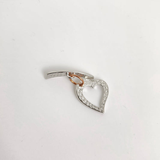 Hammertone Heart Clasp 22mm