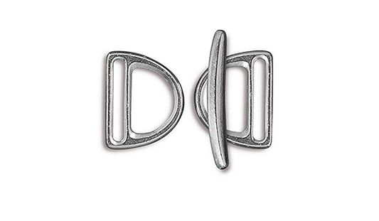 Slotted D-Ring Clasp Set 25mm